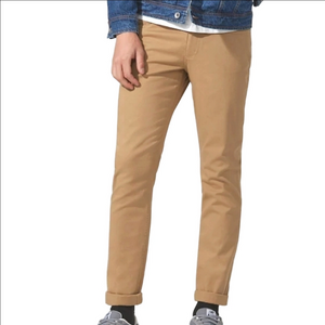 Frank And Oat Lincoln Slim Jeans Straight Leg Mid Rise Stretch Twill Taupe W34